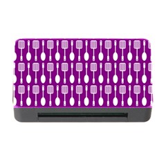 Magenta Spatula Spoon Pattern Memory Card Reader With Cf by GardenOfOphir