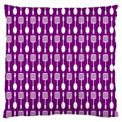 Magenta Spatula Spoon Pattern Standard Flano Cushion Cases (one Side)  by GardenOfOphir