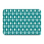 Teal And White Spatula Spoon Pattern Plate Mats 18 x12  Plate Mat