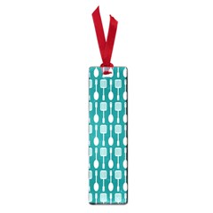 Teal And White Spatula Spoon Pattern Small Book Marks