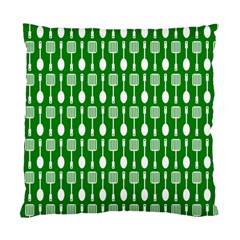 Green And White Kitchen Utensils Pattern Standard Cushion Case (one Side)  by GardenOfOphir