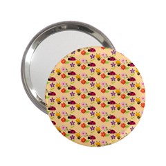 Colorful Ladybug Bess And Flowers Pattern 2 25  Handbag Mirrors by GardenOfOphir