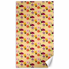 Colorful Ladybug Bess And Flowers Pattern Canvas 40  X 72   by GardenOfOphir