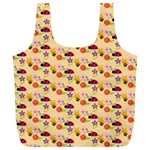 Colorful Ladybug Bess And Flowers Pattern Full Print Recycle Bags (L)  Front