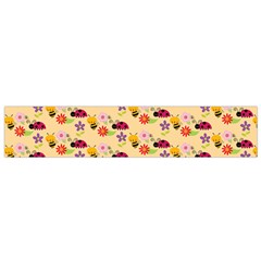 Colorful Ladybug Bess And Flowers Pattern Flano Scarf (small)  by GardenOfOphir