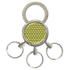 Olive Green Spatula Spoon Pattern 3-ring Key Chains