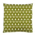 Olive Green Spatula Spoon Pattern Standard Cushion Case (One Side)  Front