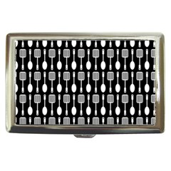 Black And White Spatula Spoon Pattern Cigarette Money Cases