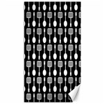 Black And White Spatula Spoon Pattern Canvas 40  x 72   39.28 x69.23  Canvas - 1