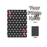 Black And White Spatula Spoon Pattern Playing Cards 54 (Mini)  Front - Diamond9