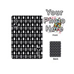 Black And White Spatula Spoon Pattern Playing Cards 54 (Mini)  Front - Club4