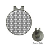 Gray And White Kitchen Utensils Pattern Hat Clips with Golf Markers Front