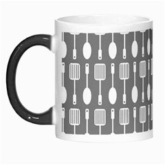 Gray And White Kitchen Utensils Pattern Morph Mugs