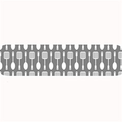 Gray And White Kitchen Utensils Pattern Large Bar Mats