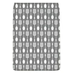 Gray And White Kitchen Utensils Pattern Flap Covers (l) 