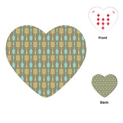 Spatula Spoon Pattern Playing Cards (heart)  by GardenOfOphir