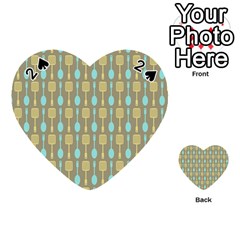 Spatula Spoon Pattern Playing Cards 54 (heart)  by GardenOfOphir