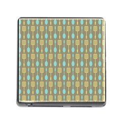 Spatula Spoon Pattern Memory Card Reader (square)