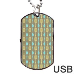 Spatula Spoon Pattern Dog Tag Usb Flash (one Side)