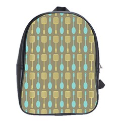 Spatula Spoon Pattern School Bags (xl)  by GardenOfOphir