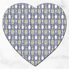 Spatula Spoon Pattern Jigsaw Puzzle (heart) by GardenOfOphir