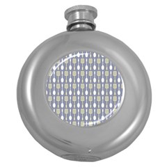 Spatula Spoon Pattern Round Hip Flask (5 Oz)