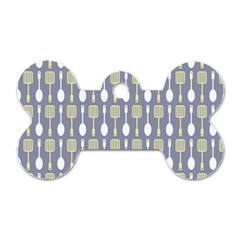 Spatula Spoon Pattern Dog Tag Bone (two Sides)