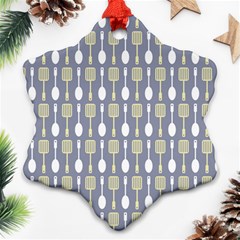 Spatula Spoon Pattern Snowflake Ornament (2-side)