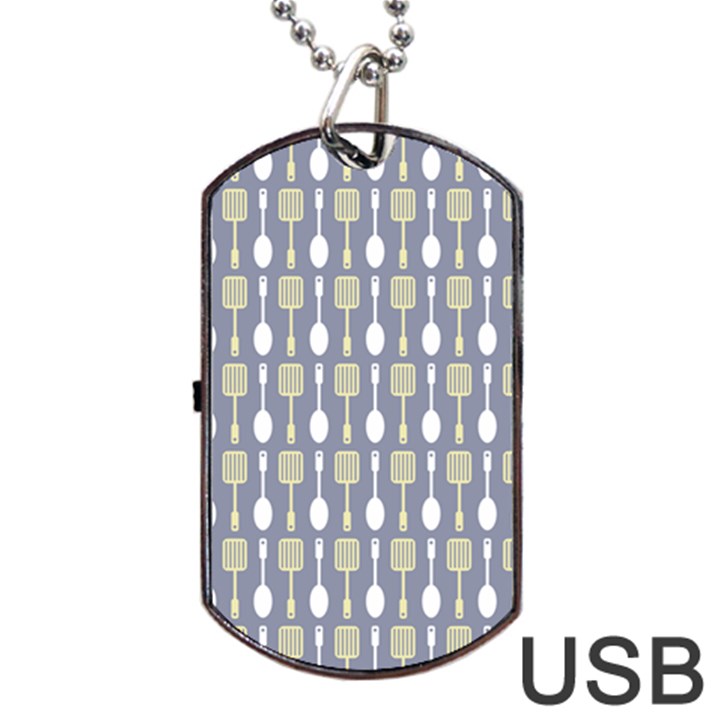 Spatula Spoon Pattern Dog Tag USB Flash (One Side)