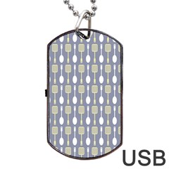 Spatula Spoon Pattern Dog Tag Usb Flash (two Sides)  by GardenOfOphir