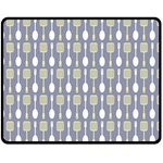 Spatula Spoon Pattern Double Sided Fleece Blanket (Medium)  58.8 x47.4  Blanket Front