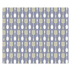 Spatula Spoon Pattern Double Sided Flano Blanket (small) 