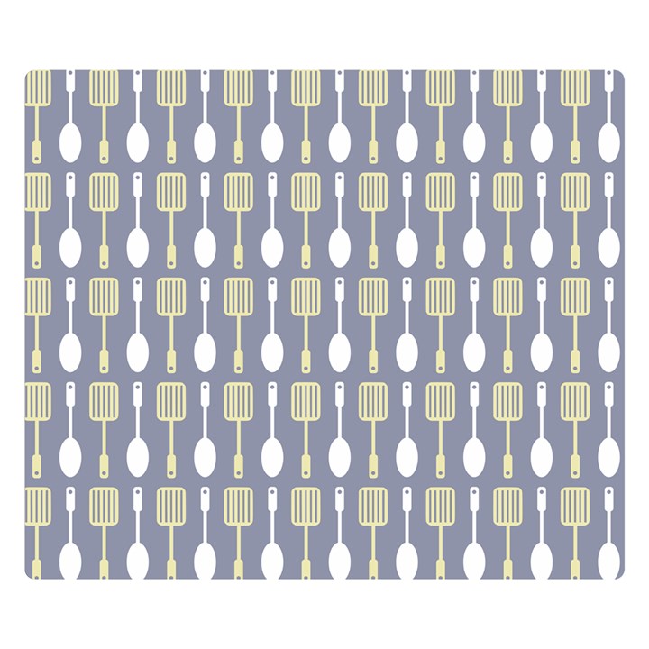 Spatula Spoon Pattern Double Sided Flano Blanket (Small) 