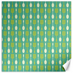 Spatula Spoon Pattern Canvas 12  X 12  