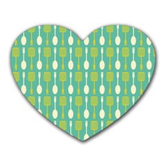 Spatula Spoon Pattern Heart Mousepads