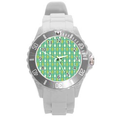 Spatula Spoon Pattern Round Plastic Sport Watch (l)