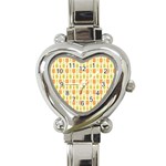 Spatula Spoon Pattern Heart Italian Charm Watch Front