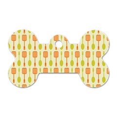 Spatula Spoon Pattern Dog Tag Bone (two Sides) by GardenOfOphir