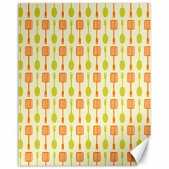 Spatula Spoon Pattern Canvas 11  X 14  