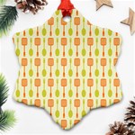 Spatula Spoon Pattern Snowflake Ornament (2-Side) Front