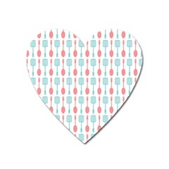 Spatula Spoon Pattern Heart Magnet