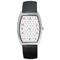 Spatula Spoon Pattern Barrel Metal Watches