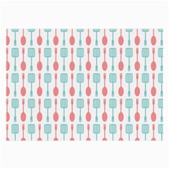 Spatula Spoon Pattern Large Glasses Cloth (2-side) by GardenOfOphir