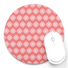 Abstract Knot Geometric Tile Pattern Round Mousepads