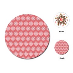 Abstract Knot Geometric Tile Pattern Playing Cards (round) 