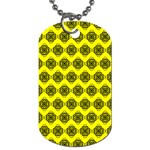 Abstract Knot Geometric Tile Pattern Dog Tag (Two Sides) Front