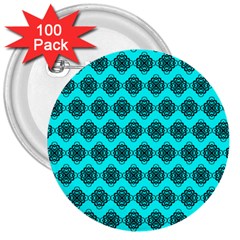 Abstract Knot Geometric Tile Pattern 3  Buttons (100 Pack) 