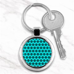 Abstract Knot Geometric Tile Pattern Key Chains (round)  by GardenOfOphir