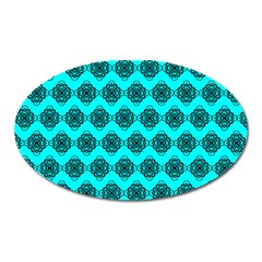 Abstract Knot Geometric Tile Pattern Oval Magnet