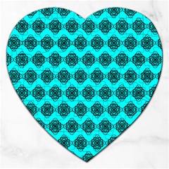 Abstract Knot Geometric Tile Pattern Jigsaw Puzzle (heart) by GardenOfOphir